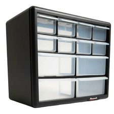 Homak Ha01012001 Homak 12-drawer Parts Organizer Black Storage Bin