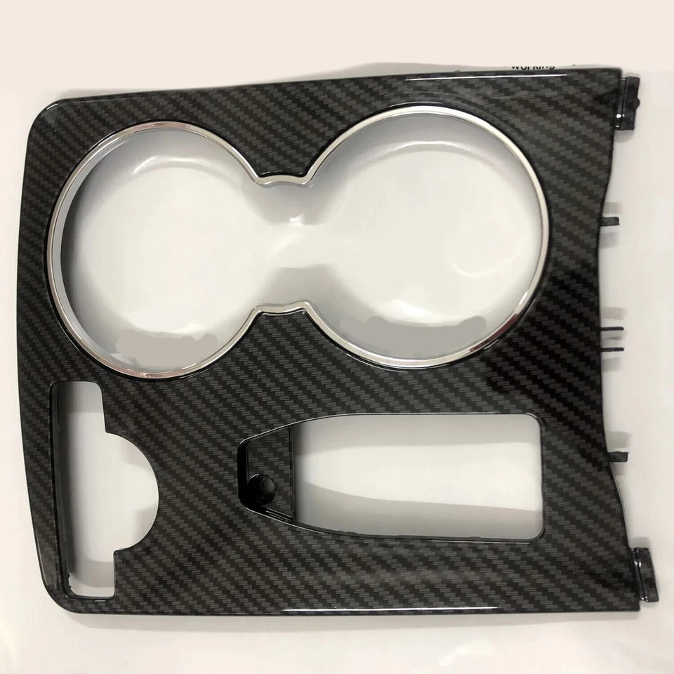 Cubierta de panel portavasos central de fibra de carbono reemplazo para clase C W204 2008-14 Foto 2 de 4