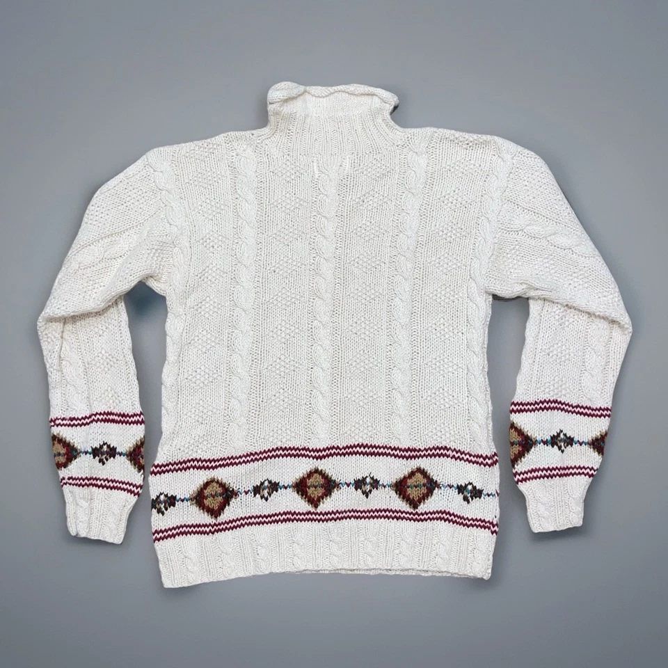 Vintage Native Aztec Sweater Women’s S Native American Hipster Hippie Sweatshirt - Image 3 of 4
