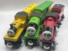 Thomas Friends Wooden Railway Train Lot DUNCAN PERCY SKARLOEY FUEL BOXCAR  