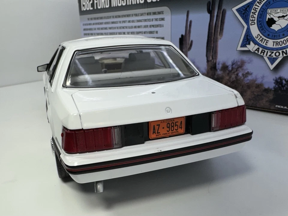 Greenlight 1/18 Scale 1982 FORD MUSTANG SSP “Arizona Department Of Public Safety - Image 3 of 4
