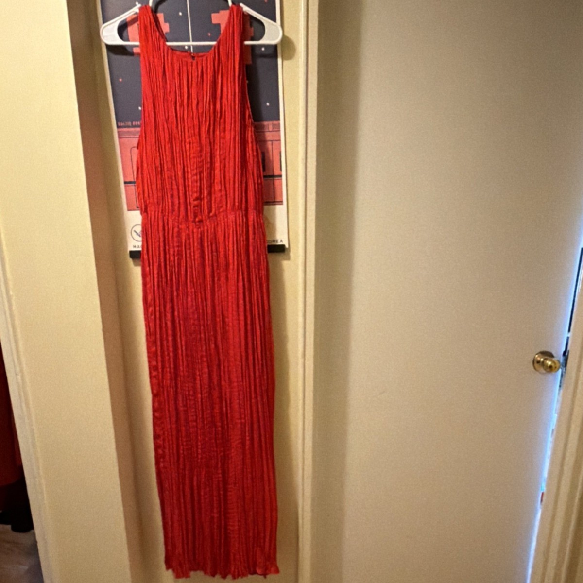 Banana Republic Women's Accordion Pleated, Red Maxi Dress | eBay
