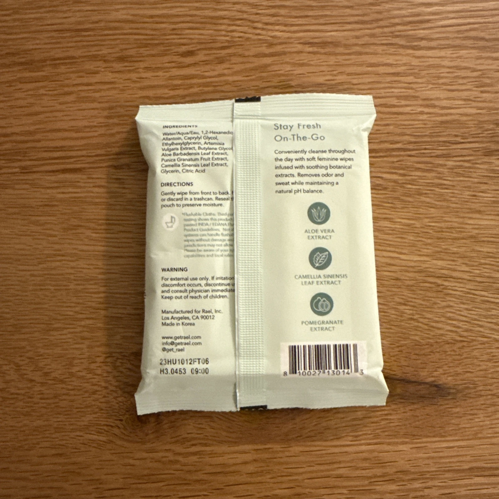 5x Rael Gentle Feminine Wipes Intimate - pH Balanced Unscented Aloe Vera 10 Pack 3