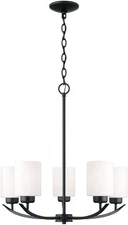 Capital Lighting 415251MB-338 Dixon Modern Matte Black Mini Chandelier Lamp