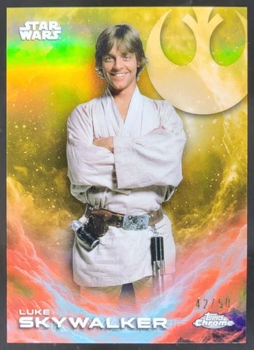 2025 Topps Chrome Star Wars Luke Skywalker Costco Exclusive Gold /50 #CE-36 JL