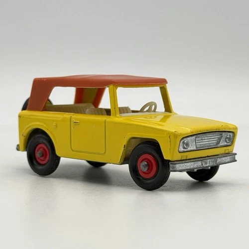 Lesney Field Car Yellow Loose 1969 Matchbox 1-75 Red Hubs Vintage England No.18