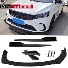Front Bumper Lip Chin Spoiler Body Kit Splitter Side Skirt For Kia K5 Forte