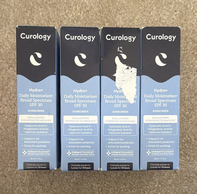 Curology Hydro+ Moisturizer SPF 30 Face 1.7oz 4ct exp 2026/02 4 count 