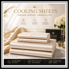 4PC Sheet Set 100 Bamboo Viscose Cooling Deep Pocket Luxury Soft Bed Sheets