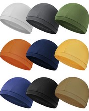 9 Pcs Cooling Skull Cap Camo Liner Sweat Wicking Lightweight Cycling Cap Runn...
