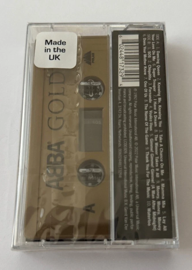 Abba Gold - Greatest Hits - GOLD CASSETTE - BRAND NEW SEALED - Image 2 of 2