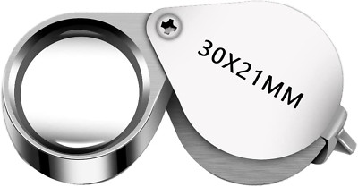 Lupa De Aumento De Ojo De Bucle De Lupa De Joyero De Vidrio De 30 X 21 Mm