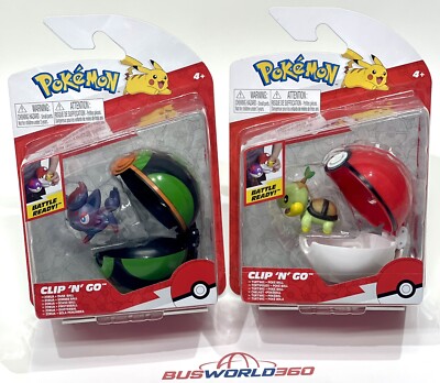 POKEMON Clip 'N' Go Balls ZORUA + Dusk Ball & TURWIG + Poke Ball - LOT of 2x NEW