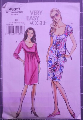 vogue empire waist dress patterns Vogue 2927 Anna Sui A-Line Empire Waist Dress, Uncut, F/Folded, Sewing –  Patterns Central main image 0