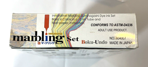 Boku-Undo Suminagashi Innovation Marmor Kit - 6 Farben Tinte für Papier Stoff - Bild 5 von 6
