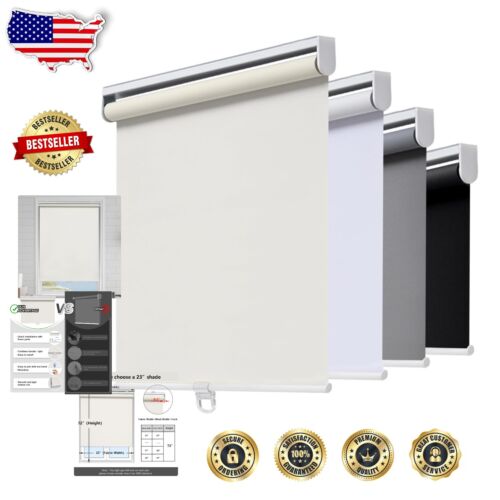 Child-Safe Cordless Blackout Window Shades 30" W x 72" H - Easy Installation