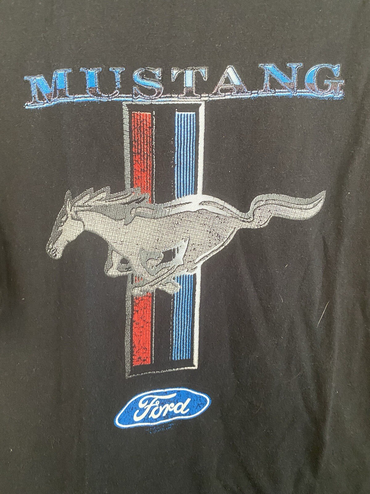 T shirt grafica uomo Ford Mustang Classic Pony USA logo grande