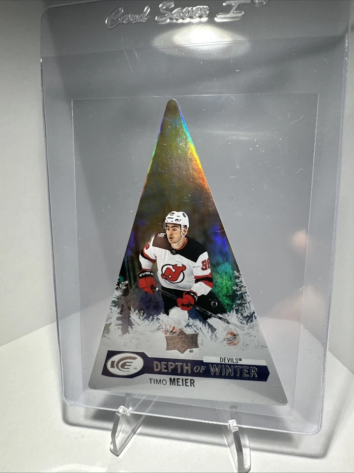 2023-24 UD Ice Depth of Winter Timo Meier #DW-3 New Jersey Devils Insert Card - Image 3 of 4