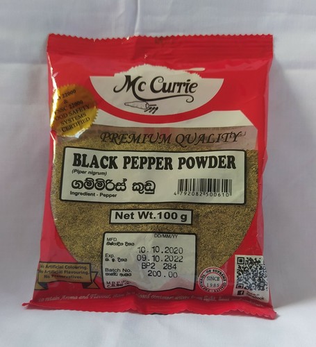 Mc Currie Whole Black Pepper Powder Premium Quality Sri Lanka Net weight 100g - 第 1/4 張圖片