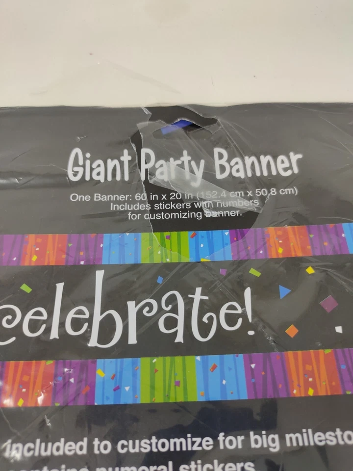 Giant Party Banner with Stickers and Numbers Milestone Celebrations Customizable - Image 3 of 4