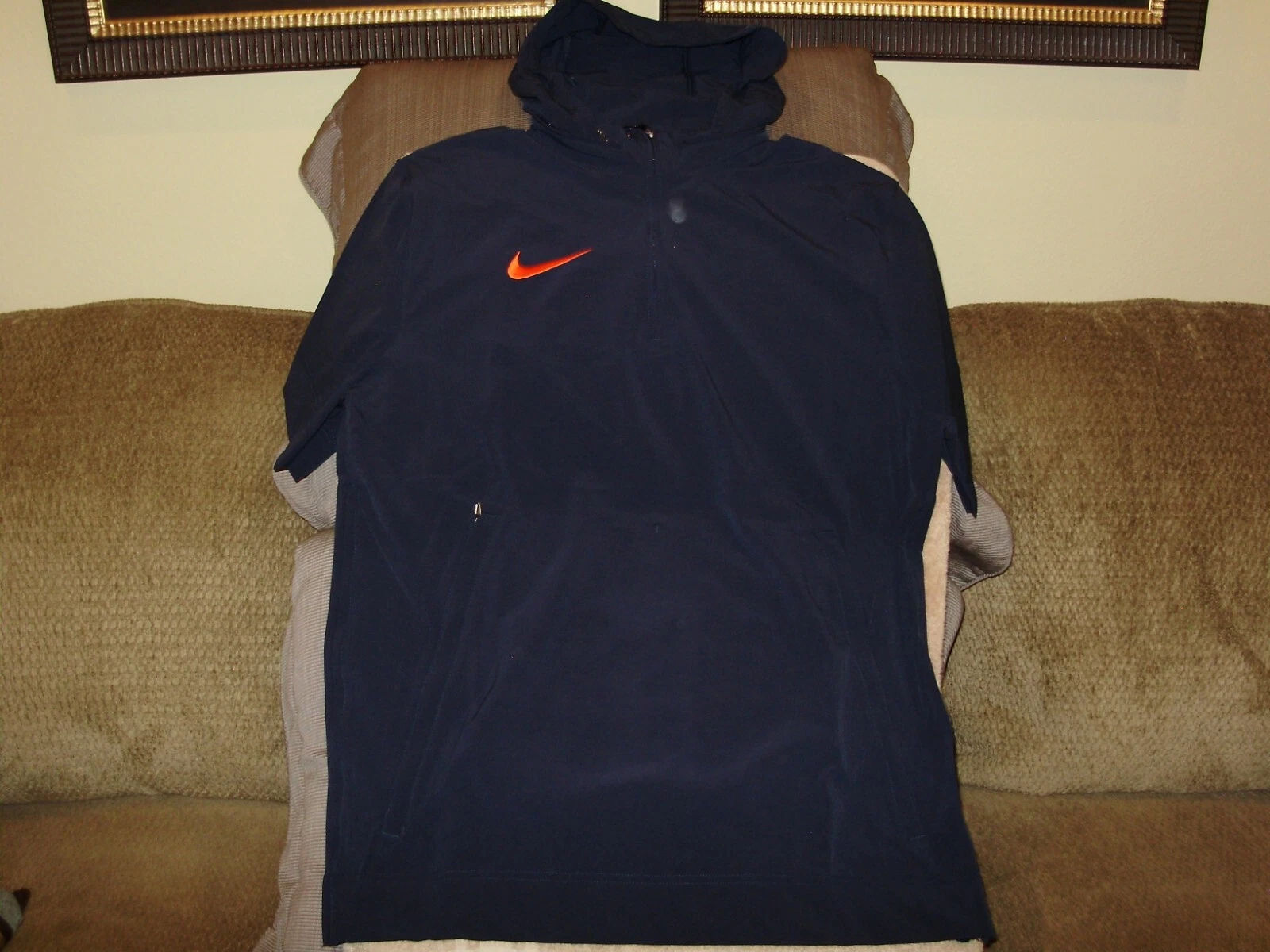 Nike Woven Coaches DV6755 Blu S S 1 4 Zip Golf Felpa con Cappuccio Giacca a Vento Uomo Medium