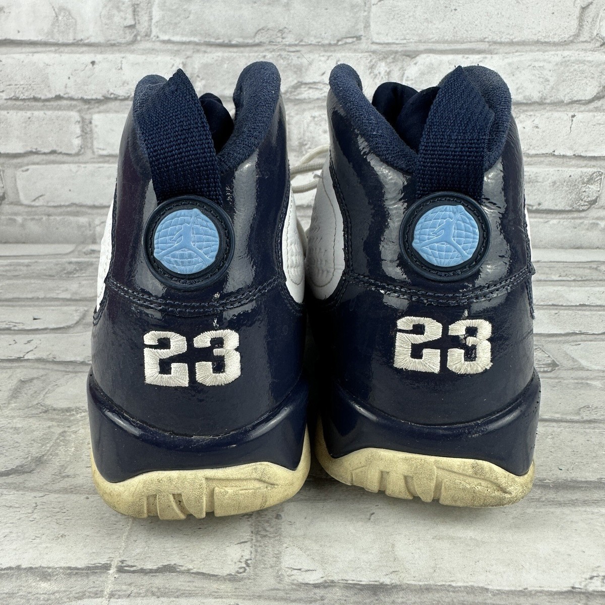 Nike Air Jordan 9 Retro Shoes Men's White Midnight Navy