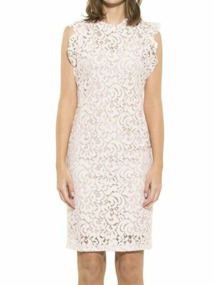 ALEXIA ADMOR CARRIE LACE SLEEVELESS SHEATH RUFFLE DRESS | Wedding | Barbiecore | eBay ALEXIA ADMOR CARRIE LACE SLEEVELESS SHEATH RUFFLE DRESS | Wedding | Barbiecore | eBay