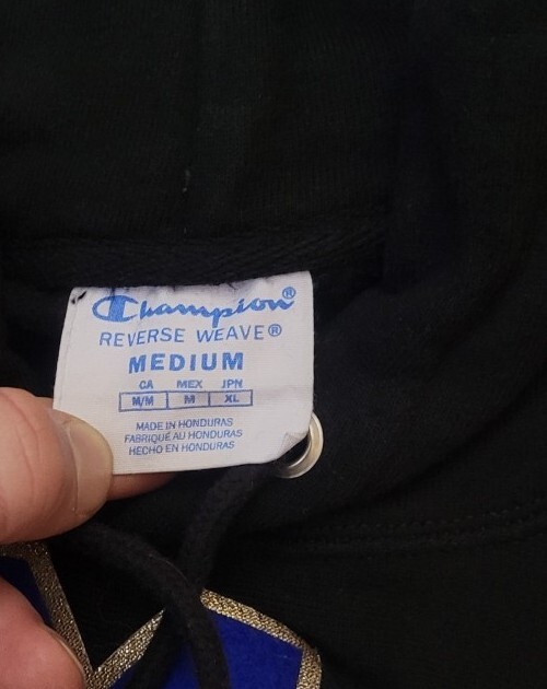 Champion Reverse Weave Hoodie “Old English” Spellout Black Champion Reverse Weave Hoodie “Old English” Spellout Black