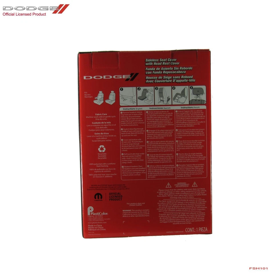 New Dodge Elite 2 Front Car Truck Suv Synthetic Leather Sideless Seat Covers Set - Imagem 3 de 4