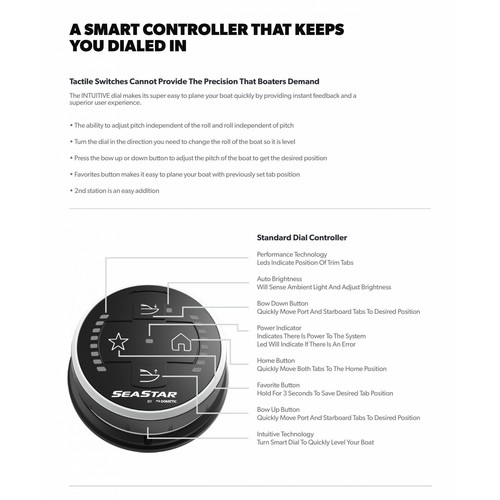 SeaStar STT3105R Trim Tab Kit - Actuators, 12"x12" Standard Tabs Teleflex Marine - Bild 6 von 7