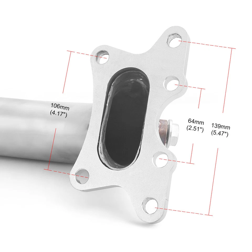 Stainless Steel Exhaust Header Manifold Down Pipe for 2006-2011 Honda Civic 1.8L - Image 3 of 4