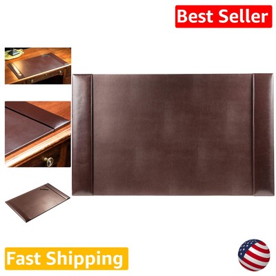Brown Leather Desk Mat - 30 x 18 - Elegant & Functional Writing Surface