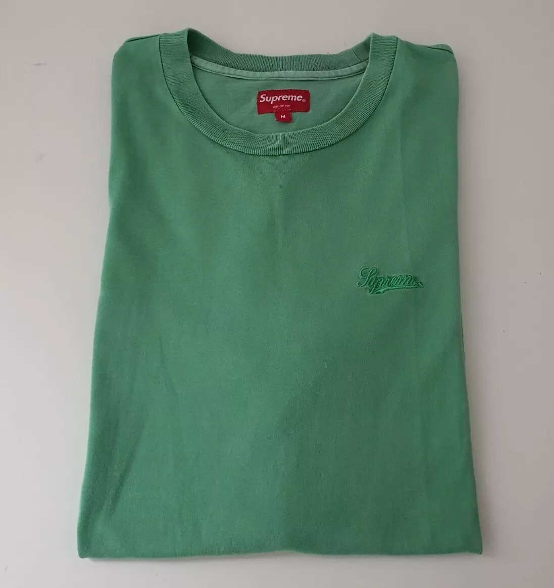 Supreme Overdyed tee green tee M medium T shirt