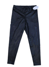 Scoop Black Faux Leather Stretch Pull On Leggings Pants Womens L 12-14