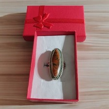 Vintage Red Jasper Ring, Size 6.5,