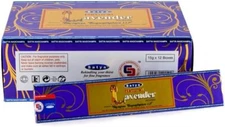 Satya Natural Lavender Incense sticks, 12 Pack