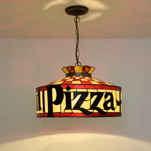 Vintage Pizza Hut Lamp -- Tiffany-Style Light with Real Glass SHIPS FAST -- NEW!