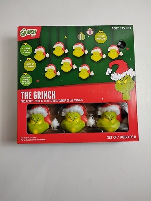 Grinch String Lights  7 ft Twinkling White LED Battery Operated