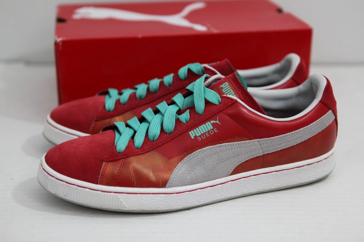 fusie Probleem erger maken Puma Suede Classics Colorburn Red Gray Aqua Men&#039;s Size 13 Sneakers UK  12 EUR 47 | eBay