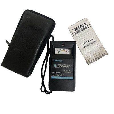 Vintage Tramex Professional Equipment Moisture Encounter Meter w Case Directions