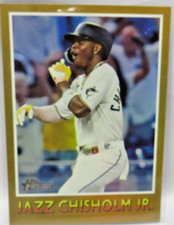 Jazz Chisholm Jr Topps Heritage 2024 Baseball Sensation Gold Parallel Card