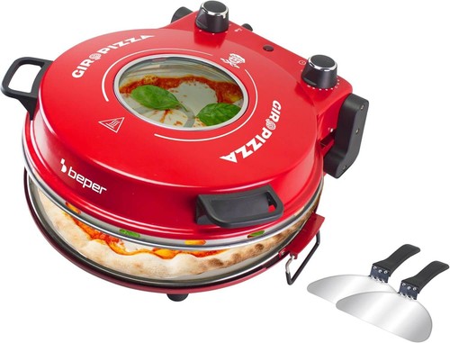 Beper P101CUD301 Pizzaofen mit Bullauge, 400°, 31 cm Keramikplatte, 5 Kochstufen - Bild 6 von 8
