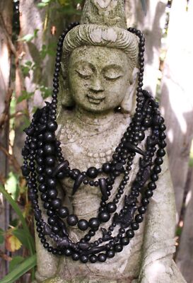 Mexican Polished Black Clay Necklaces 9 Different Styles Oaxaca Hippie Folk Art