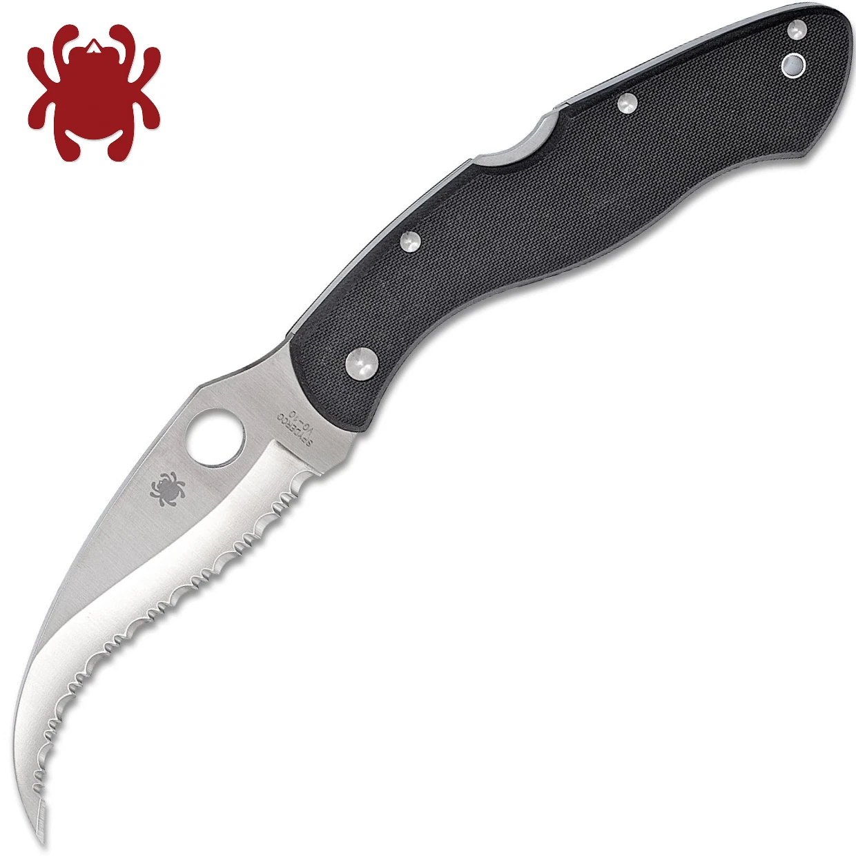 Spyderco Civilian VG-10 Serrated Blade G10 Handles C12GS (Authorized Dealer)