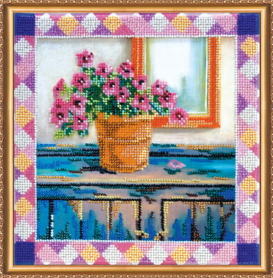 Flowers s Azalea Bead Embroidery Kit   DIY Beaded Home Decor Wall Art