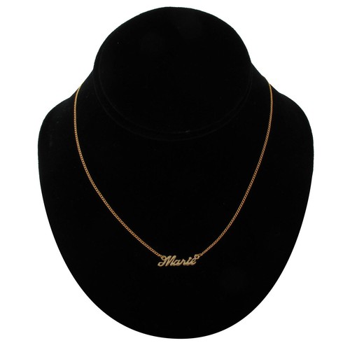 Vintage Gold Script Personalized Name Charm Necklace 16" - Choice Ladies Names - Picture 149 of 179