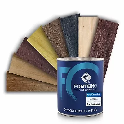 FONTEINO Holzlasur Dickschichtlasur Dauerschutzlasur Holzschutzlasur Langzeit Holzfarbe
