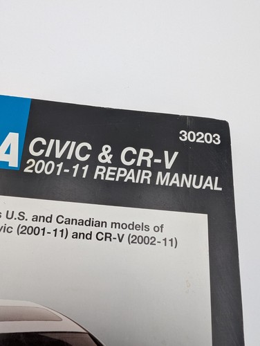 Honda Civic 2001-2011 & CR-V 2002-2011 Chilton Repair Manual #30203 - Foto 2 di 6