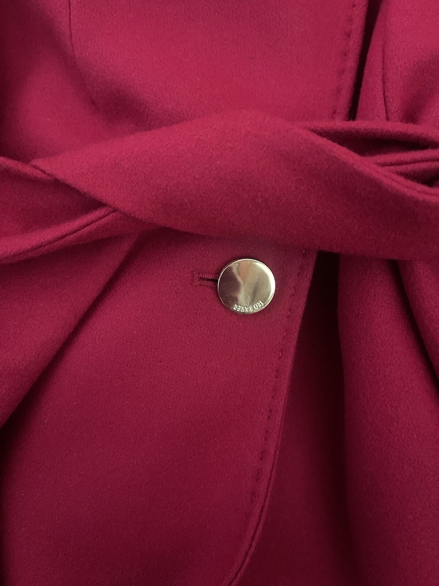 Ted baker Coat Pink / Red wool blend long coat size 1 Trench