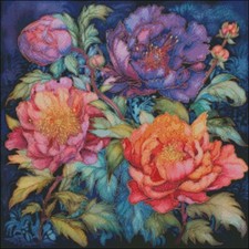 Peony Garden 2 - Counted Cross Stitch Kits Needlework Embroidery DIY